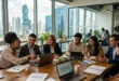 Jóvenes profesionales panameños colaborando en una oficina bajo el marco de la Ley de Pasantías
