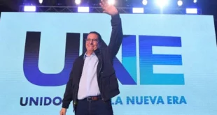 Martín Torrijos durante un evento público en Panamá