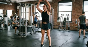 Persona realizando entrenamiento de alta intensidad tipo Tabata en un gimnasio