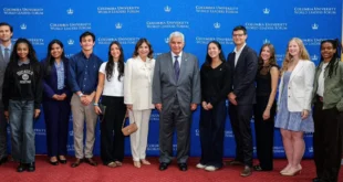 El presidente de Panamá José Raúl Mulino durante su intervención en el Foro de Columbia University en Nueva York