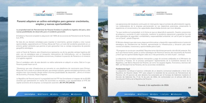 Adquisición de Petroterminal de Panamá por el Estado panameño