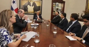 El presidente José Raúl Mulino reunido con la delegación oficial del Estado de Qatar en Ciudad de Panamá.