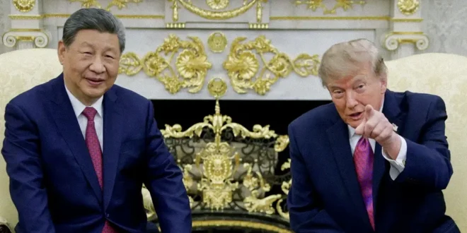 Donald Trump y Xi Jinping en la Casa Blanca durante su cumbre bilateral