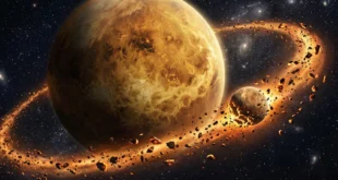 La posible antigua luna de Venus y su destrucción por fuerzas de marea