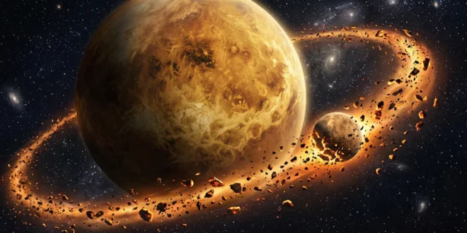 La posible antigua luna de Venus y su destrucción por fuerzas de marea