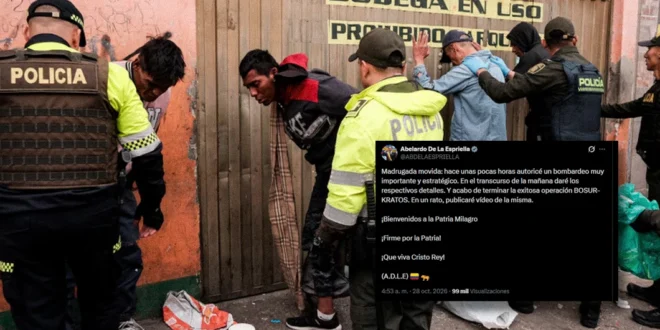 Megaoperativo contra el crimen en Bogotá liderado por Abelardo de la Espriella