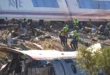 Zona del accidente ferroviario en la provincia de Toledo con servicios de emergencia trabajando.