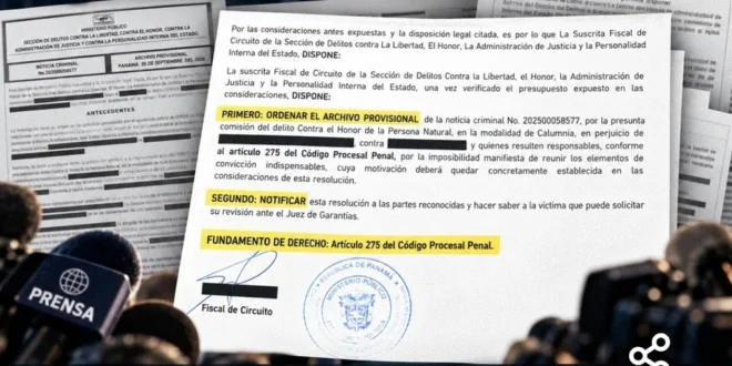 Archivo de expediente por calumnia e injuria contra Panamá Noticias Network