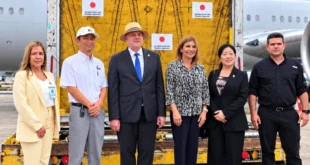 Entrega oficial de ayuda humanitaria de Japón en Panamá