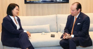 Reunión del canciller Martínez-Acha con la presidenta del Perú en Tocumen