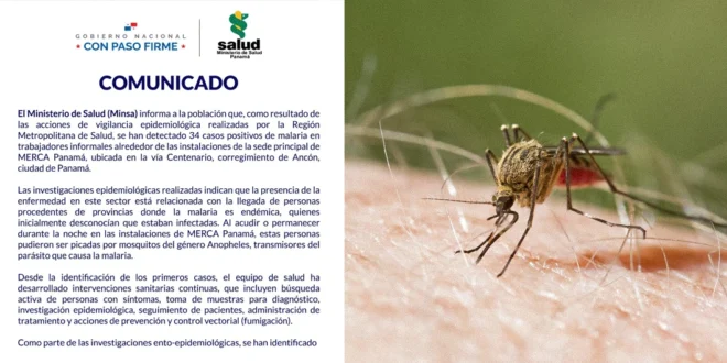 Detección de casos de malaria en los alrededores de Merca Panamá por parte del Minsa