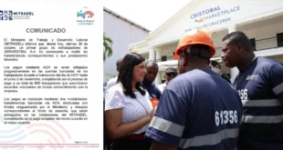 Pago de prestaciones laborales a extrabajadores de Serviestiba por parte del Mitradel