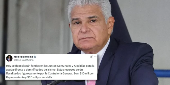 Mulino anuncia fondos para juntas comunales y alcaldías
