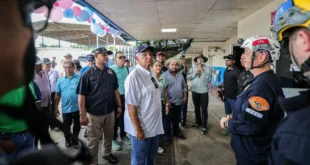 Visita del presidente Mulino a damnificados por sismo en Las Minas y Pesé