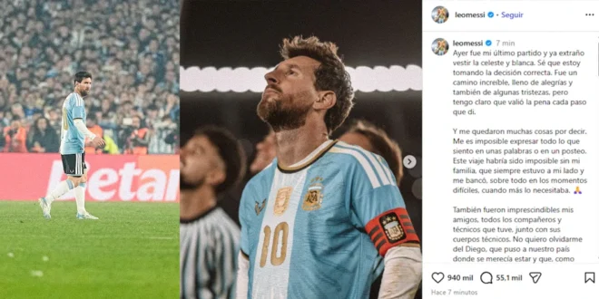 Retiro de Lionel Messi de la Selección Argentina