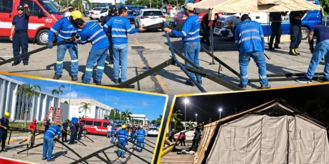 Personal de Riga Services colaborando en labores logísticas durante la emergencia sísmica en Panamá