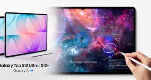 Samsung Galaxy Tab S12 Ultra mostrando su pantalla Dynamic AMOLED 2X y diseño delgado